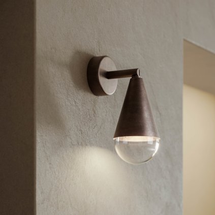 Il Fanale Dew, nástěnné/stropní svítidlo v antické úpravě železo/čiré sklo 1xG9 max 5W, prům. 9,4cm