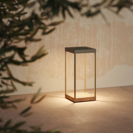 Il Fanale Lanterne slim, venkovní lampa LED 6W 2700K, antická mosaz , výška 37cm, IP55