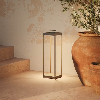 Il Fanale Lanterne slim, venkovní lampa LED 13W 2700K, antická mosaz , výška 67cm, IP55