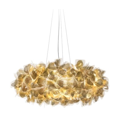 Slamp Clizia Mama Non Mama Gold Large, designové svítidlo s čirým kabelem, 4x12W E27, prům. 78cm
