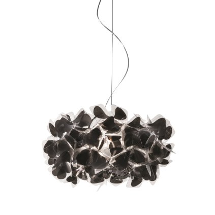 Slamp Clizia Mama Non Mama Black Medium, designové svítidlo s čirým kabelem, 2x12W E27, prům. 53cm
