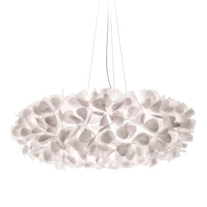 Slamp Clizia Mama Non Mama White 130, designové svítidlo s čirým kabelem, 15x12W E27, prům. 130cm