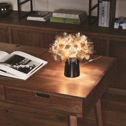 Slamp Clizia Mama Non Mama Gold Table, stolní lampička s černým podstavcem, 1x6W E14, výška 25cm