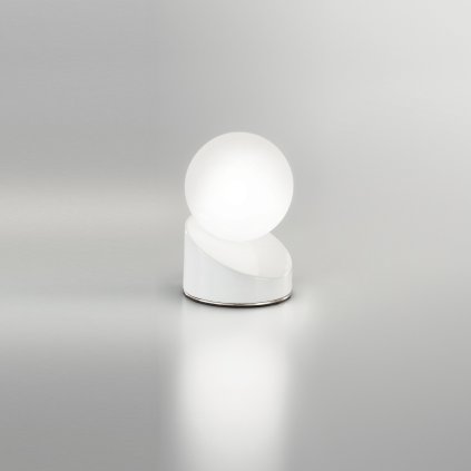 Fabas Gravity, bílá dotyková stolní lampa LED 5W 3000K, průměr 10cm
