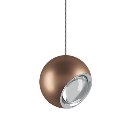 Lodes Spider, hnědé závěsné svítidlo se směrováním světla, 7W LED 2700K stmívatelné, prům. 13cm
