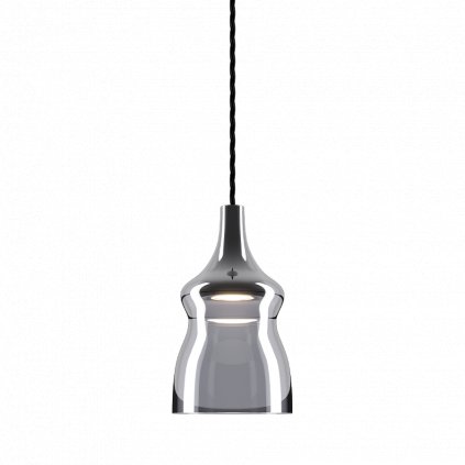 Lodes Nostalgia small chrome, pochromované sklo/černý závěs, 11W LED 2700K, prům. 12,5cm