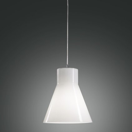 Fabas Diana, závěsné svítidlo, 1x75W, bílé stínítko, prům. 23cm