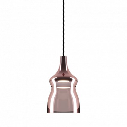 79704 lodes nostalgia small rose gold cervenozlate sklo cerny zaves 7w led 2700k prum 12 5cm