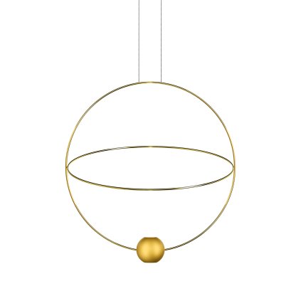 Lodes Elara medium, závěsné svítidlo LED 27W 3000K, zlatá, průměr 60cm