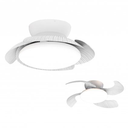 Mantra Aloha, rozvinovací ventilátor se svítidlem a dálk. ovladačem, LED 45W 2700-5000K, bílá, průměr 52/90cm