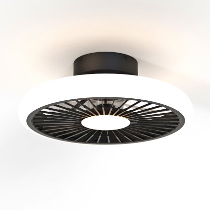 Mantra Turbo, ventilátor se svítidlem LED 55W 2700-5000K a dálkovým ovladačem, černá, průměr 51,2cm