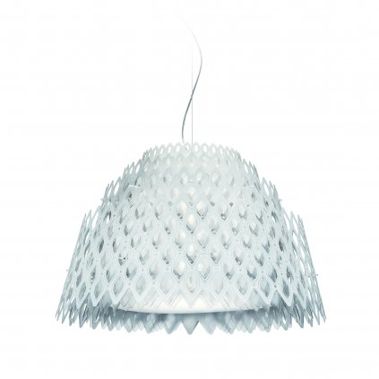 Slamp Half Charlotte, bílé designové závěsné svítidlo, 4xE27, průměr 79cm