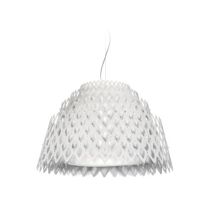 Slamp Half Charlotte, bílé designové závěsné svítidlo, 4xE27, průměr 79cm