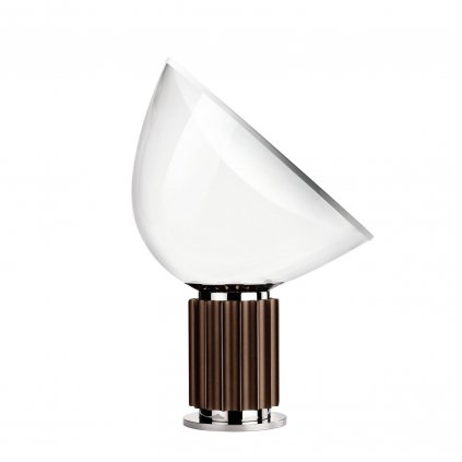 Flos Taccia LED, designová lampa se stmívačem, 28W LED 2700K, sklo/anodizovaná bronzová, výška 64,5cm
