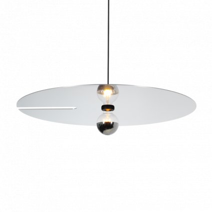 Wever Ducré Mirro 3.0, stříbrné závěsné svítidlo, 1x15W E27, prům. 75cm