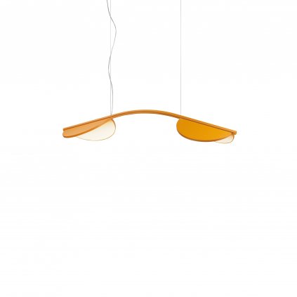 Flos Almendra S2 Arch Long, závěsné svítidlo, okrová, 30W 2700K stmívatelné, 136cm