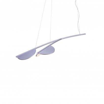 Flos Almendra S2 Y Short, závěsné svítidlo, fialová metalíza, 30W 2700K stmívatelné, 132cm