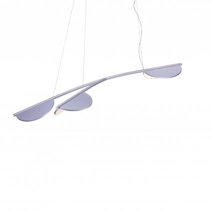 Flos Almendra S3 Y Short, závěsné svítidlo, fialová metalíza, 45W 2700K stmívatelné, 161cm