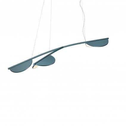 almendra Organic Y S3 short suspension urquiola flos product still life bay blue metal big