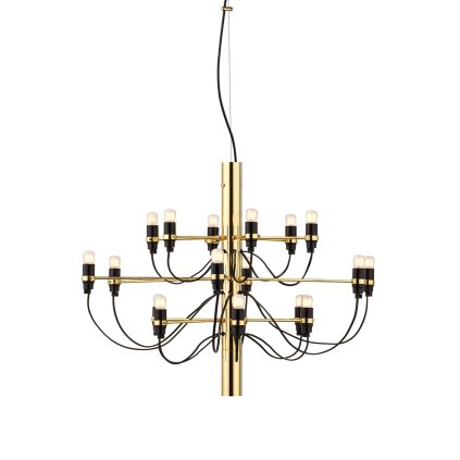 Flos 2097-18, luxusní mosazný lustr, 18x15W E14 mléčná, prům. 69cm, výška 51cm