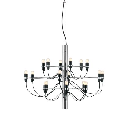 Flos 2097-18, luxusní chromový lustr, 18x15W E14 mléčná, prům. 69cm, výška 51cm