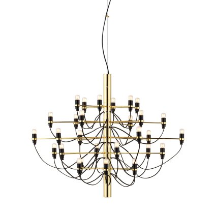 Flos 2097-30, luxusní mosazný lustr, 30x15W E14 mléčná, prům. 88cm, výška 72cm