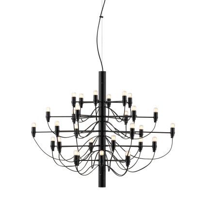 Flos 2097-30, luxusní matně černý lustr, 30x15W E14 mléčná, prům. 88cm, výška 72cm