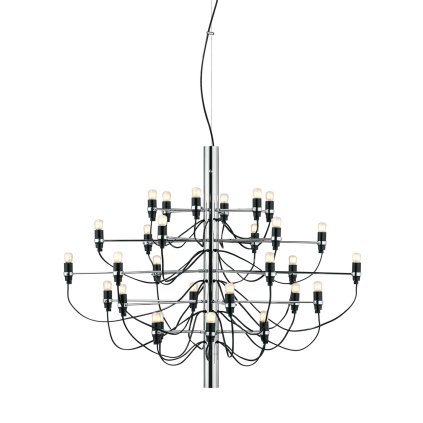 Flos 2097-30, luxusní chromový lustr, 30x15W E14 mléčná, prům. 88cm, výška 72cm