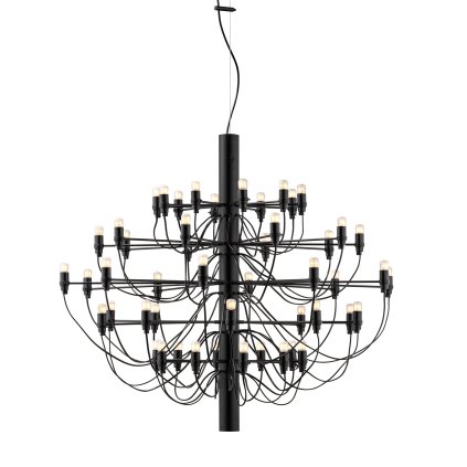 Flos 2097-50, luxusní matně černý lustr, 50x15W E14 mléčná, prům. 100cm, výška 88cm