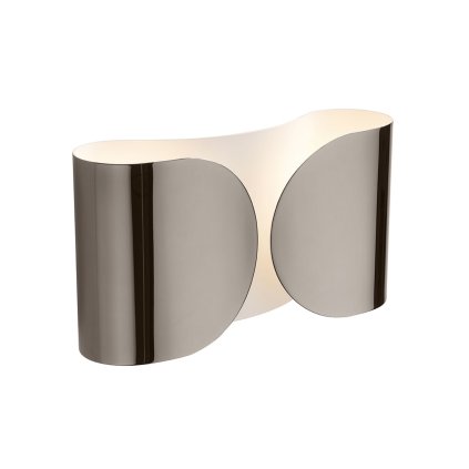 Flos Foglio, designové nástěnné svítidlo, 2x100W E27, černý nikl, délka 37cm