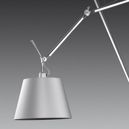 Artemide Tolomeo decentrata, designové závěsné svítidlo, 1x150W E27, polohovatelná ramena, stínítko satin, průměr 36cm