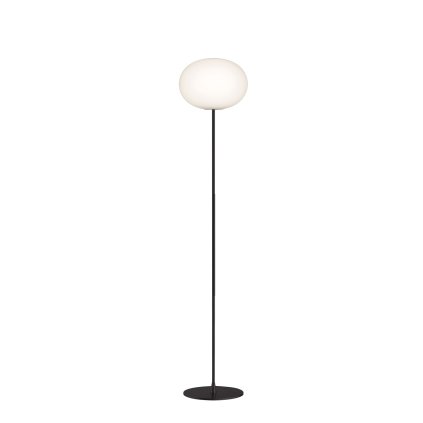 Flos Glo-Ball F2, stojací lampa z triplexového skla se stmívačem, černá, 1x150W E27, výška 175cm