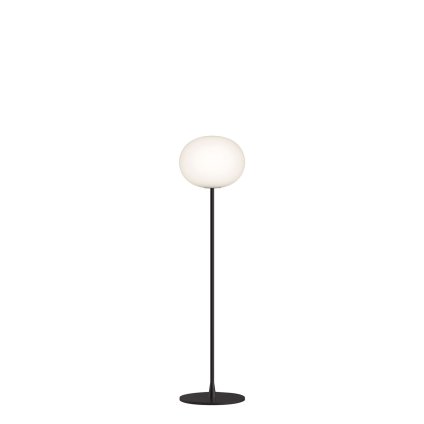 Flos Glo-Ball F1, stojací lampa z triplexového skla se stmívačem, černá, 1x150W E27, výška 135cm