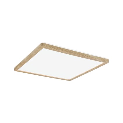 Paulmann Atria Shine, stropní svítidlo s korónou, 16W LED 4000K, 29,3x29,3cm, dřevěný vzhled, IP44