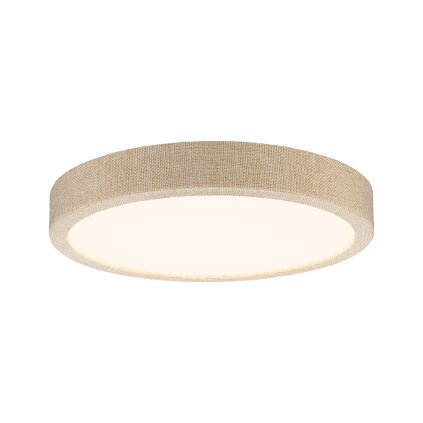 Paulmann Cosara, textilní stropní svítidlo s korónou, 15W LED 3000K, průměr 30cm, béžová, IP44