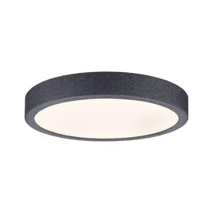 Paulmann Cosara, textilní stropní svítidlo s korónou, 15W LED 3000K, průměr 30cm, tmavě šedá, IP44