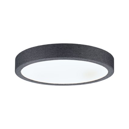 Paulmann Cosara, textilní stropní svítidlo s korónou, 15W LED 4000K, průměr 30cm, tmavě šedá, IP44