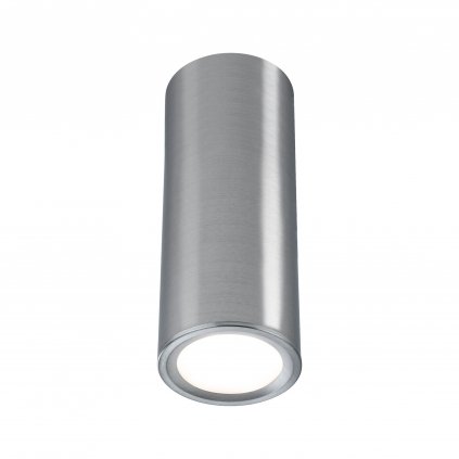 Paulmann Barrel, válečkové stropní svítidlo z broušeného kovu 6W LED 2700K, tříkrokové stmívání, ø6 x 15,3cm