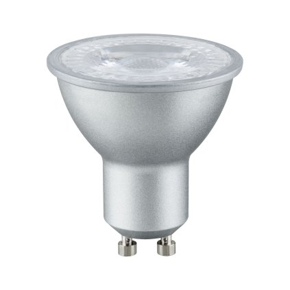 Paulmann matně chromová LED žárovka GU10, 4W 2700K