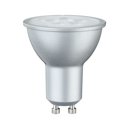 Paulmann matně chromová LED žárovka GU10, 6,5W 2700K