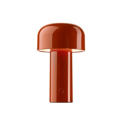 Flos Bellhop Table, červená lampička na baterii, 2,5W LED 2700K stmívatelná, výška 21cm, IP20