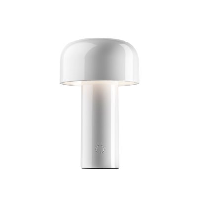 Flos Bellhop Table, bílá lampička na baterii, 2,5W LED 2700K stmívatelná, výška 21cm, IP20