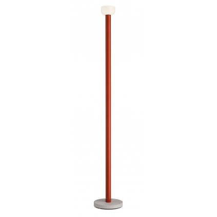 Flos Bellhop Floor, červená designová stojací lampa se stmívačem, 26W LED 2700K stmívatelná, výška 178cm