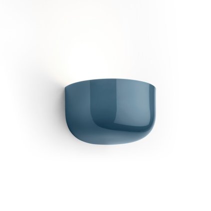 Flos Bellhop Up, šedomodré designové nástěnné svítidlo, 17W LED 2700K stmívatelné, šířka 19,1cm