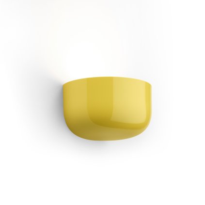 Flos Bellhop Up, žluté designové nástěnné svítidlo, 17W LED 2700K stmívatelné, šířka 19,1cm