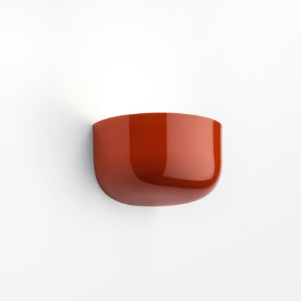 Flos Bellhop Up, červené designové nástěnné svítidlo, 17W LED 2700K stmívatelné, šířka 19,1cm