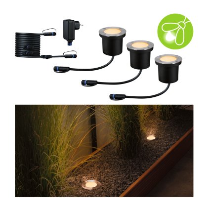 Paulmann Plug&Shine základní set zápustných venkovních svítidel 3x4,5W 2200K LED, IP67