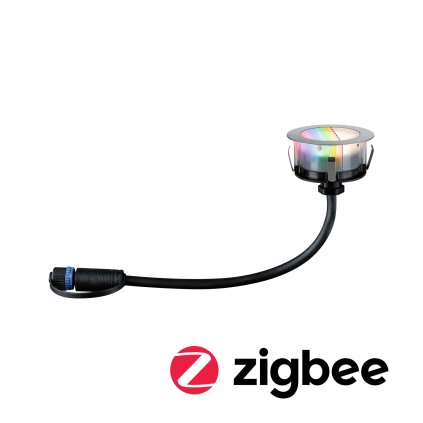 Paulmann Plug&Shine Floor, zápustné svítidlo do terasy 2W LED RGBW, prům. 7cm, IP67, ZigBee