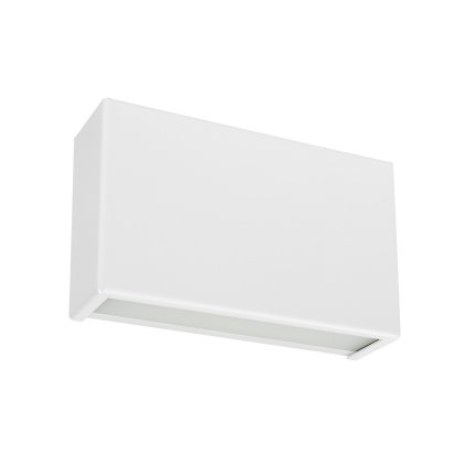 Linea Light Box_W, bílé nástěnné svítidlo se svícením nahoru/dolů, 10W LED 2700K, délka 13,9cm