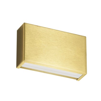 Linea Light Box_W1, mosazné nástěnné svítidlo, 6W LED 3000K, délka 13,9cm